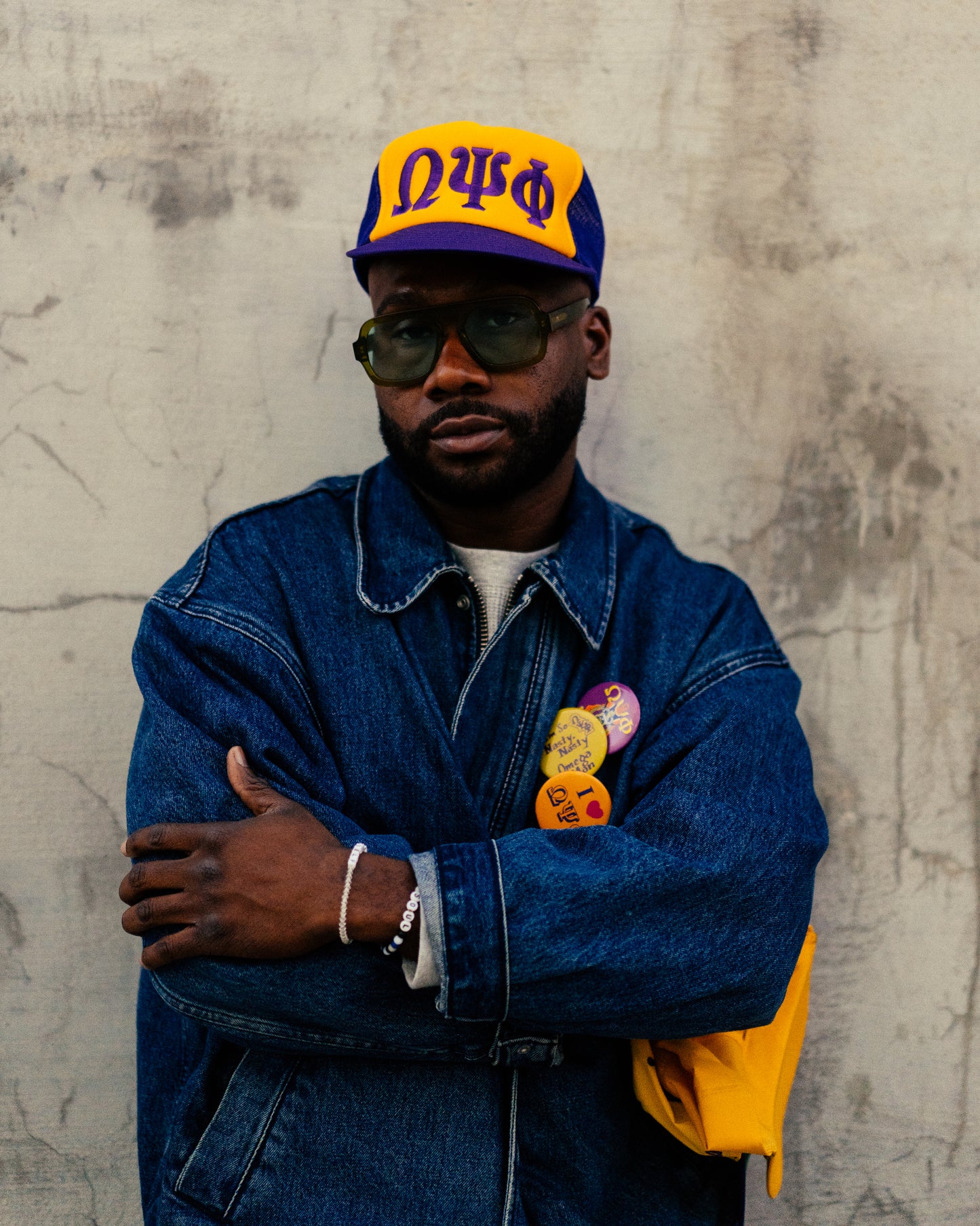 Vtg Purple & gold OPP trucker hat