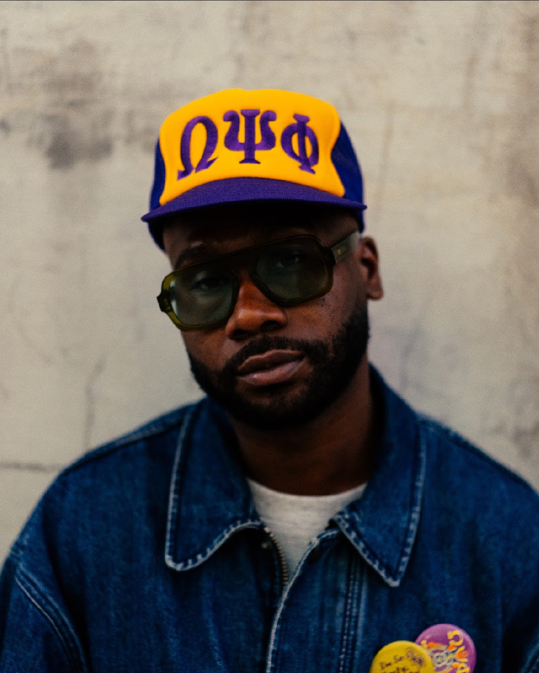 Vtg Purple & gold OPP trucker hat